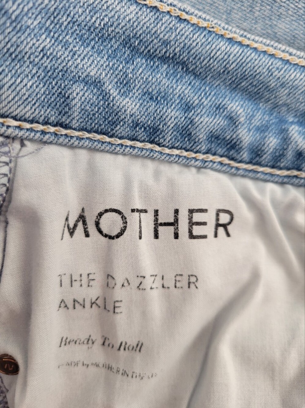 Mother The Dazzler Ankle Light Wash Women's Slim Jeans Size 28 - Picture 7 of 8